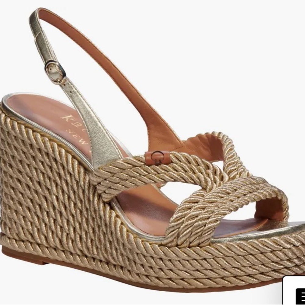 Kate Spade Metallic Rope Wedge